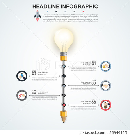 Abstract infographics number options template. 36944125