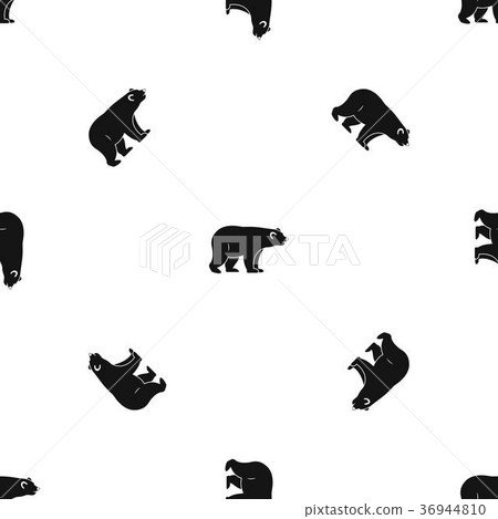 Wild bear pattern seamless black 36944810