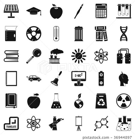 Good education icons set, simple style 36944897
