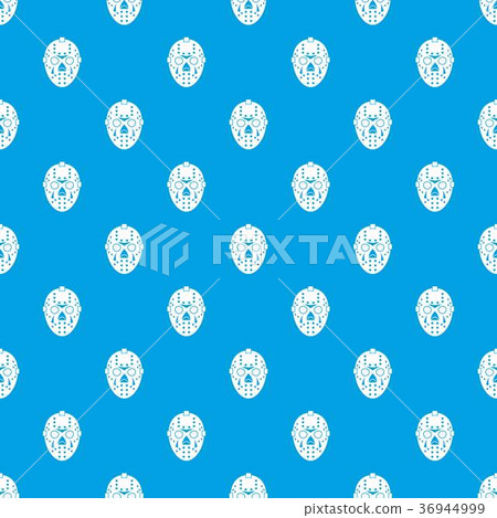 Goalkeeper mask pattern seamless blue 36944999