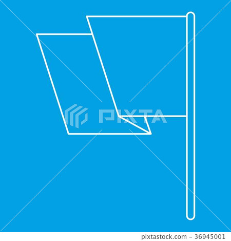 Flag icon, outline style Flag icon, outline style 36945001