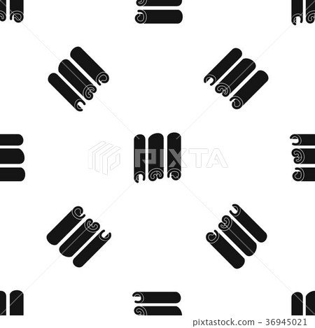 Cinnamon pattern seamless black Cinnamon pattern seamless black 36945021