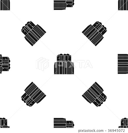 Iguazu falls, Argentina pattern seamless black 36945072