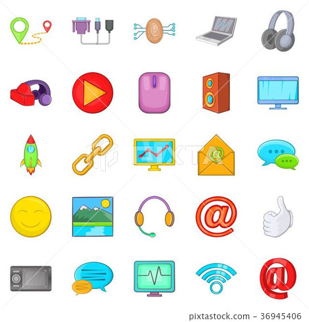 Periphery icons set, cartoon style Periphery icons set, cartoon style 36945406