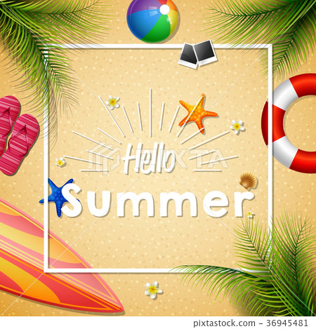 Hello summer background 36945481