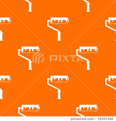 Paint roller with paint pattern seamless 36945486