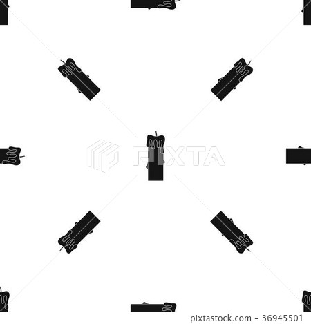 Memorial candle pattern seamless black 36945501