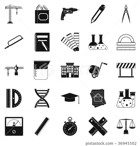 Divider icons set, simple style 36945502