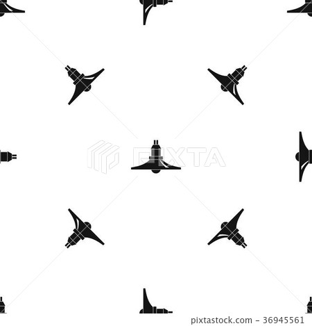 Hanging lantern pattern seamless black Hanging lantern pattern seamless black 36945561