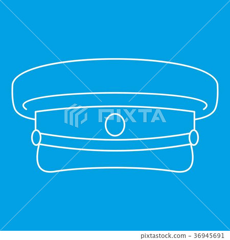 Military hat icon, outline style 36945691