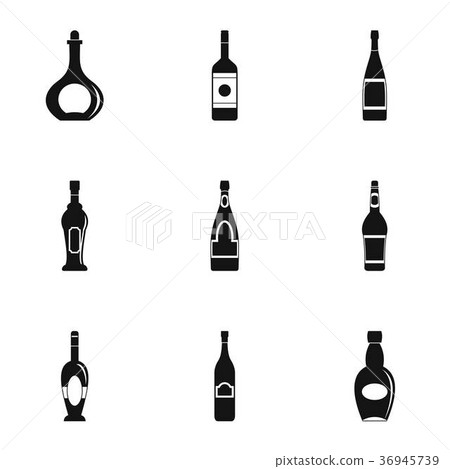 Bottles icon set, simple style - Stock Illustration [36945739] - PIXTA