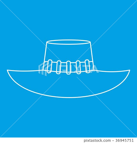 Woman hat icon, outline style 36945751