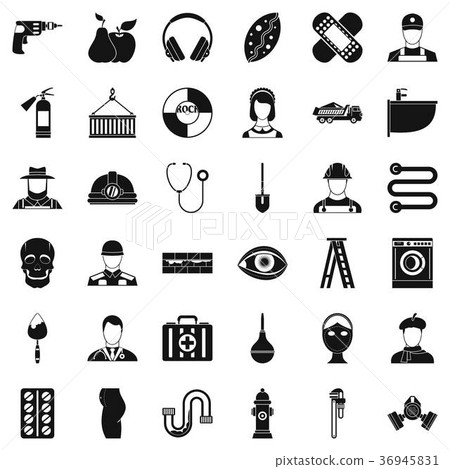 Good job icons set, simple style 36945831