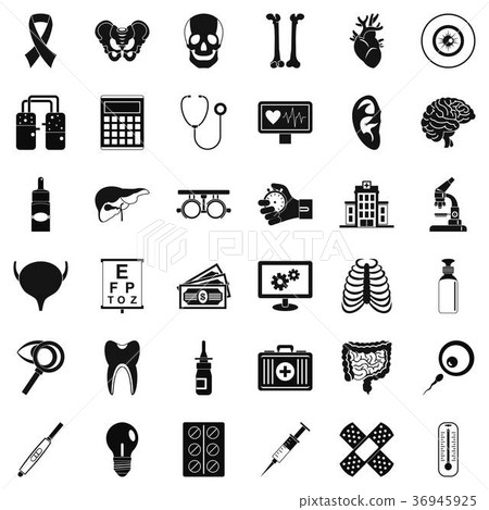 Good diagnostic icons set, simple style 36945925