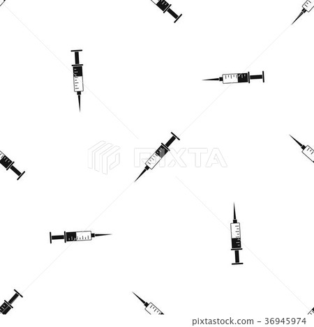 Syringe pattern seamless black 36945974