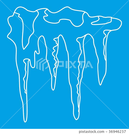 Icicles icon, outline style Icicles icon, outline style 36946237