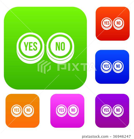 Round signs yes and no set collection Round signs yes and no set collection 36946247