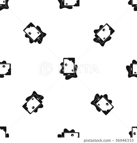 Wet phone pattern seamless black Wet phone pattern seamless black 36946333