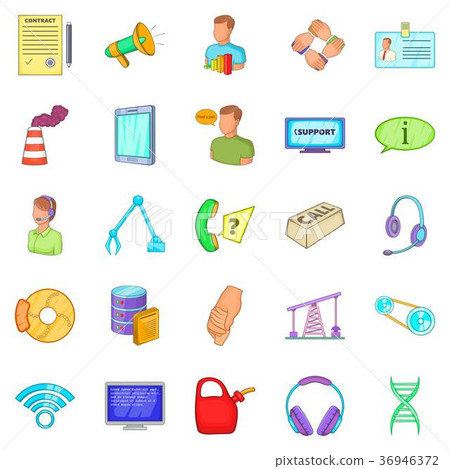 Parsimony icons set, cartoon style Parsimony icons set, cartoon style 36946372