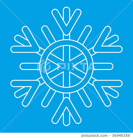 Snowflake icon, outline style Snowflake icon, outline style 36946389