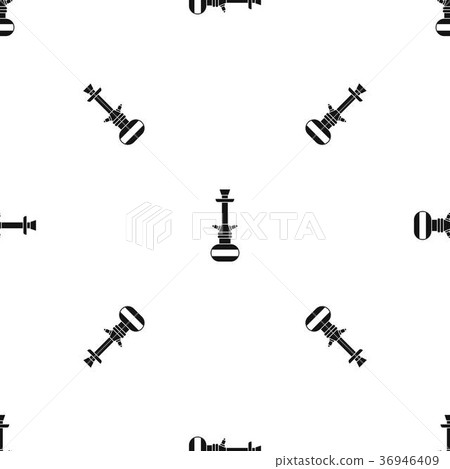 Arabic hookah pattern seamless black Arabic hookah pattern seamless black 36946409