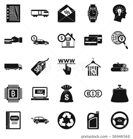 Reasonableness icons set, simple style 36946568