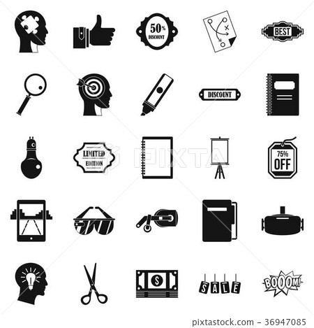 Mediation icons set, simple style 36947085