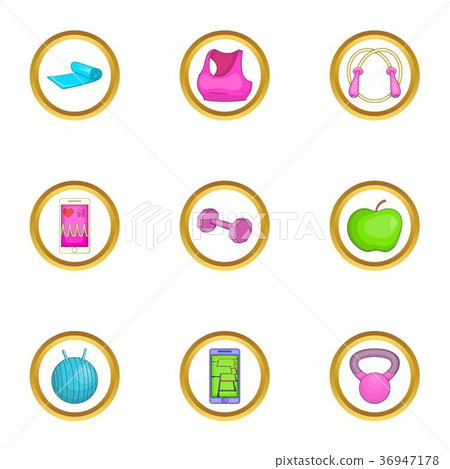 Activity icons set, cartoon style Activity icons set, cartoon style 36947178