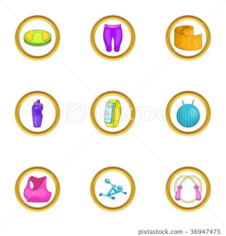Health icons set, cartoon style 36947475