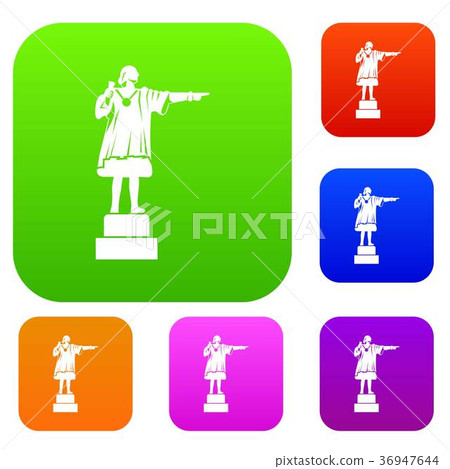 Columbus monument set collection 36947644