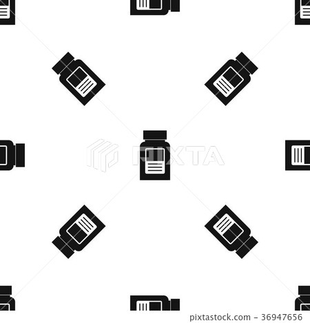 Medicine bottle pattern seamless black 36947656