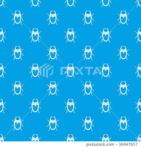 Scarab beetle pattern seamless blue 36947657