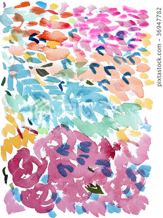 Colorful and abstract flower field watercolor background 36947782