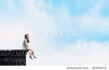 Little girl with bear 36948078