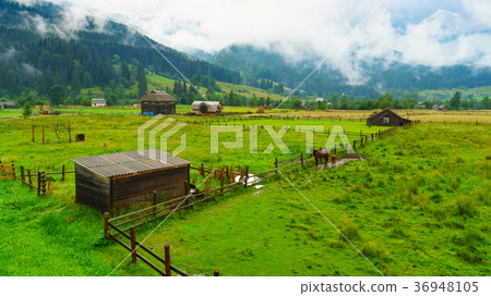 Mountain village countryside landscape Mountain village countryside landscape 36948105