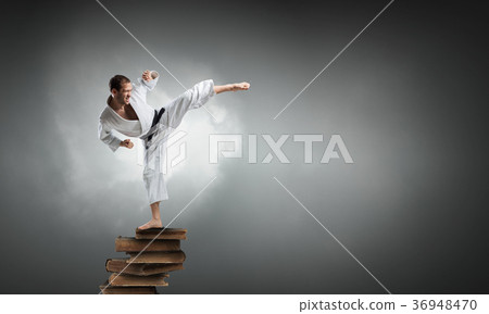 Karate man in white kimino 36948470