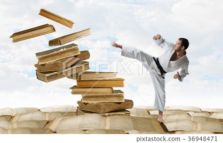 Karate man in white kimino Karate man in white kimino 36948471