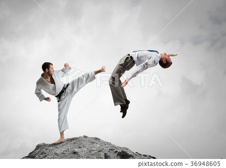Karate man in white kimino 36948605