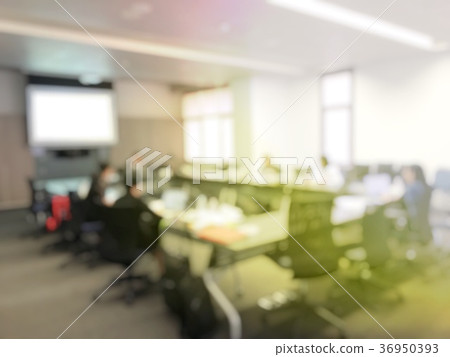 Blurred of employees young colleagues meeting room Blurred of employees young colleagues meeting room 36950393