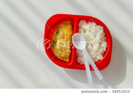 Ready to eat, Thai food in plastic box 36951053