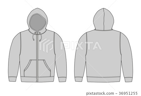 Sweatshirt (zip) Illustration (gray) 36951255