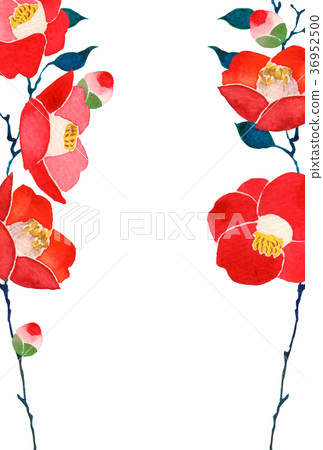 柿子背景冷氣候參觀的水彩例證 36952500