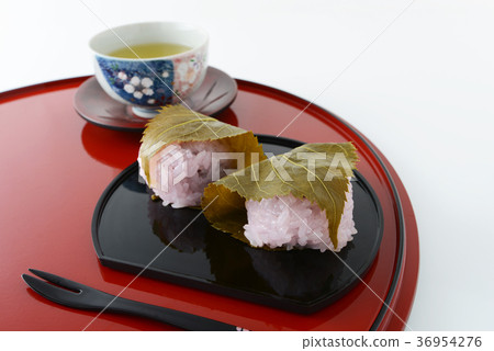 Delicious Japanese sweets and tea Delicious Japanese sweets and tea 36954276