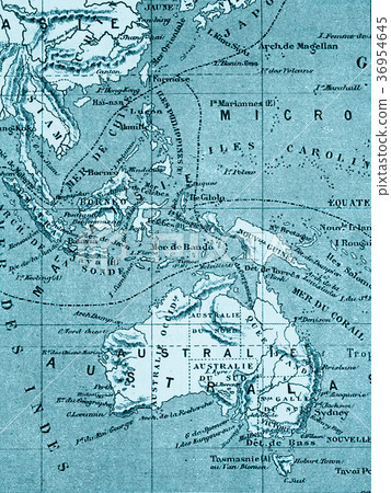 Old Map Australia and Southeast Asia 36954645