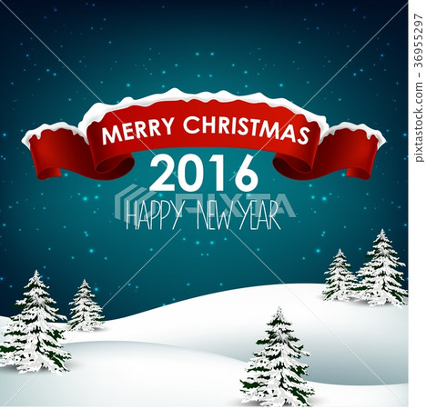 Merry Christmas and happy new year background 36955297