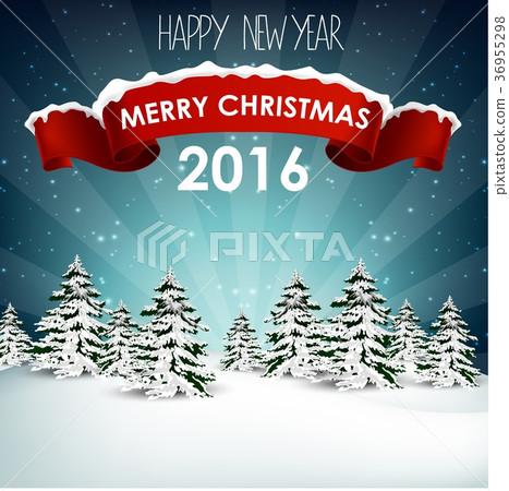 Merry Christmas and happy new year background 36955298