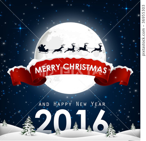 Merry Christmas and happy new year background 36955303