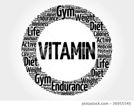 VITAMIN circle stamp word cloud VITAMIN circle stamp word cloud 36955540