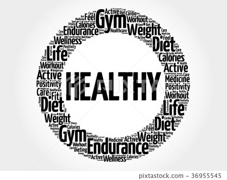 HEALTHY circle stamp word cloud HEALTHY circle stamp word cloud 36955545