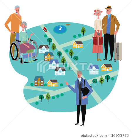 Elderly person living illustration Elderly person living illustration 36955773